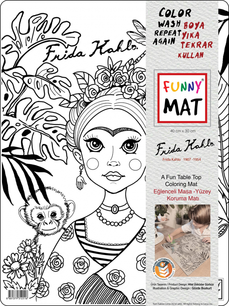 Funny mat Plansa Frida Kahlo Reutilizabila