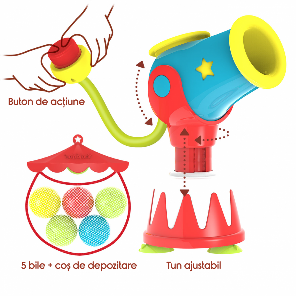 Jucărie tun de apă Yookidoo cu bile