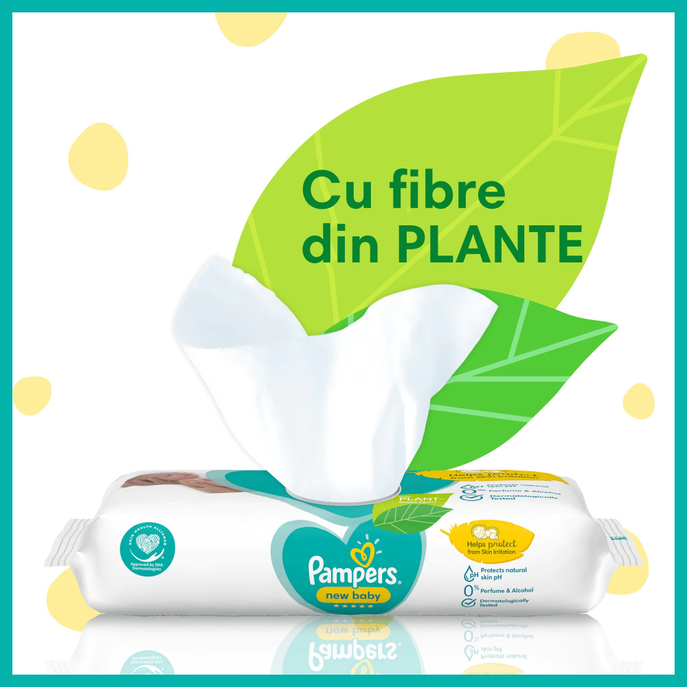 Servetele umede Pampers New Baby, 200 buc