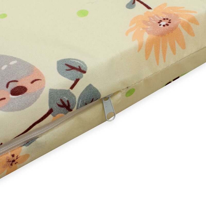 Saltea Patut New Baby Zoo 120x60 cm, Multicolor - imagine 2