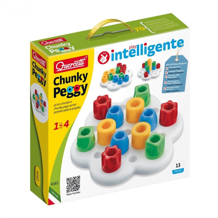 Quercetti Chunky Peggy 12 | Jucarie Educativa si Creativa