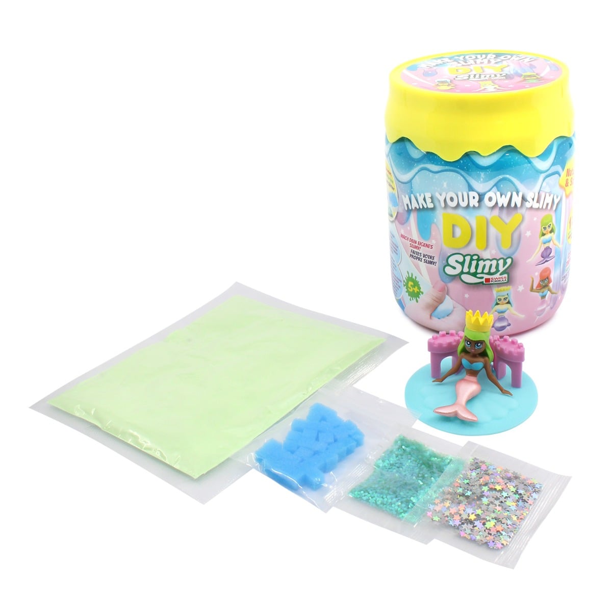 Set Slime Sirena DIY, Slimy Shake & Make