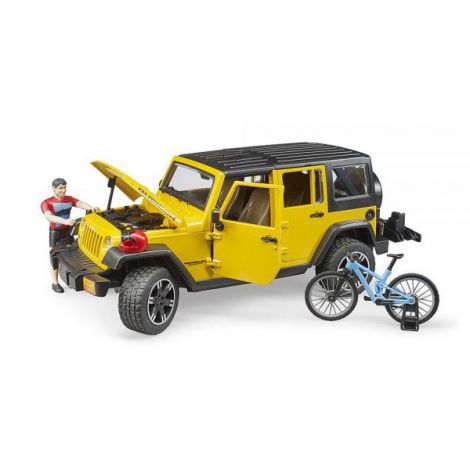 Bruder Jeep Wrangler cu Bicicleta și Ciclist - imagine 6