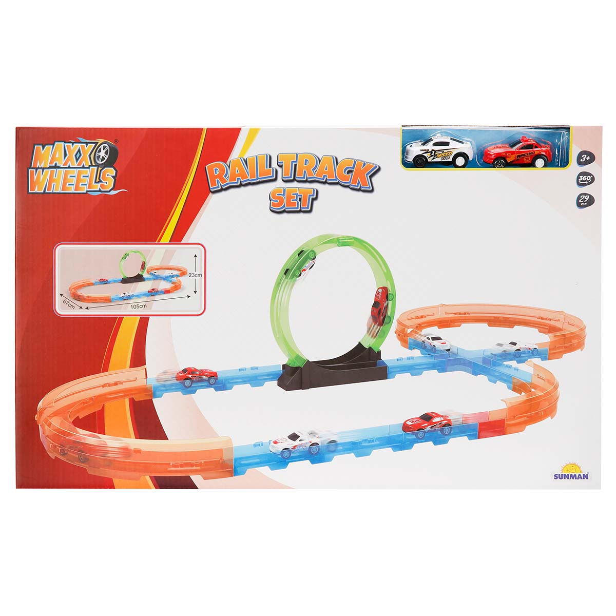 Pista de Curse Loop Maxx Wheels, Set cu 2 Masinute