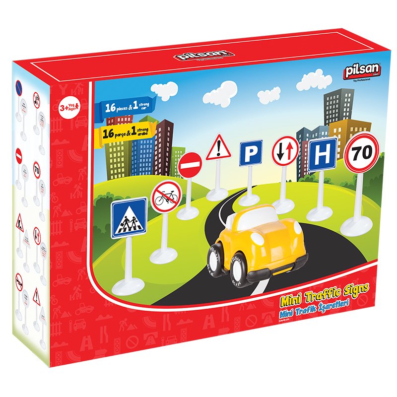 Set 16 Semne de Circulație Mini Pilsan | Educațional - imagine 10