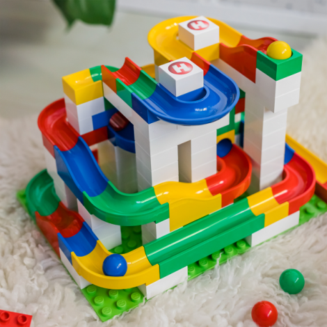Jucărie Construcție Hubelino Marble Run 123 piese - imagine 4