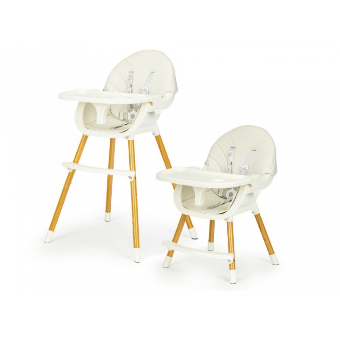 Scaun de masa 2 in 1 Ecotoys HA-004 Bej Reglabil - imagine 6