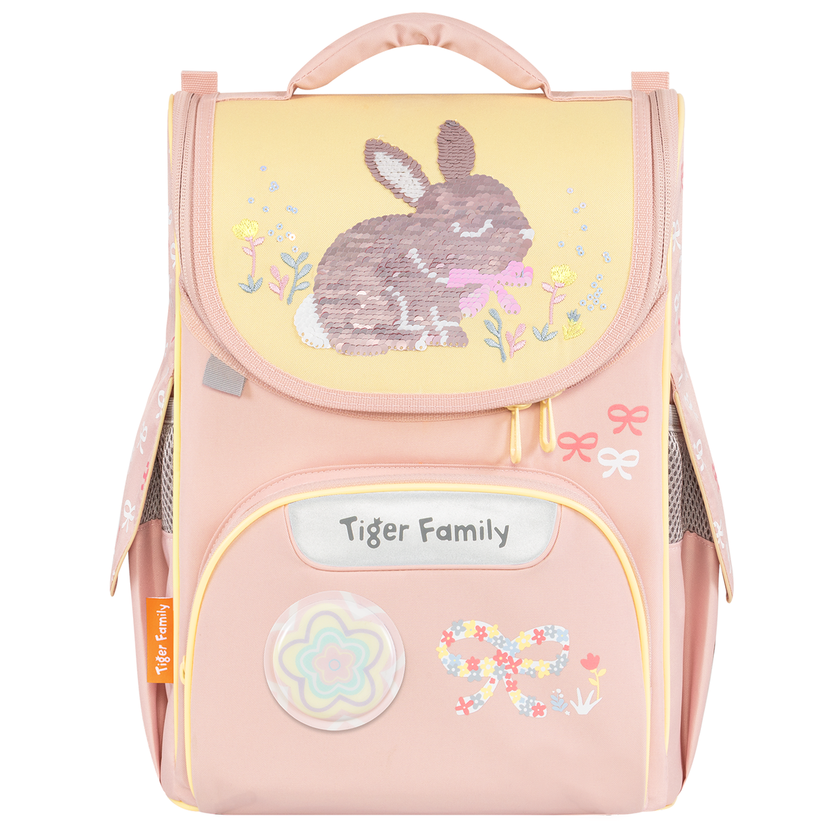Ghiozdan Tiger Family Nature Quest Ergonomic, Bows and Bunny