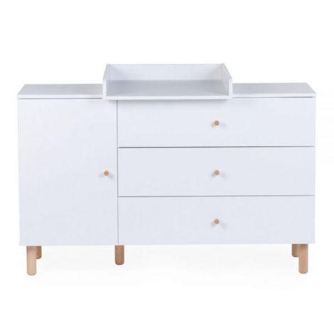 Comoda Childhome Wonder White cu Masa Infasat