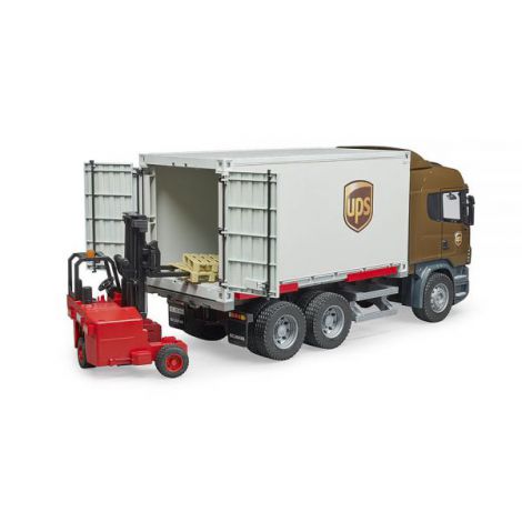 Bruder Camion UPS Scania R-Series cu Stivuitor - imagine 4