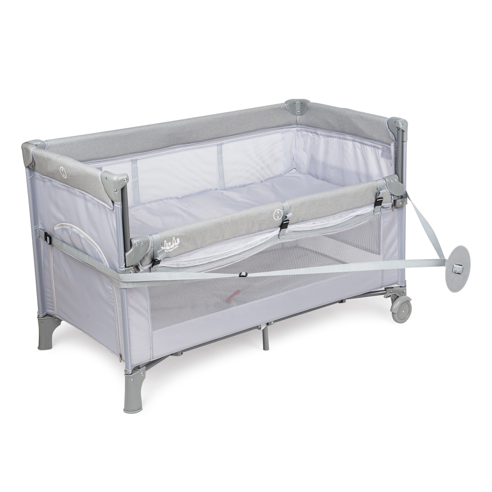Patut pliant 2 nivele Juju DreamyCloud Grey - imagine 4