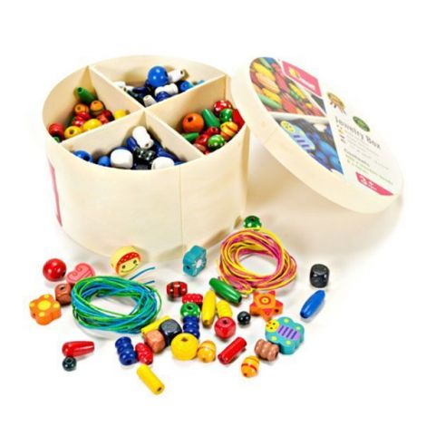 Set 600 Margele Lemn Viga Toys - Creativitate