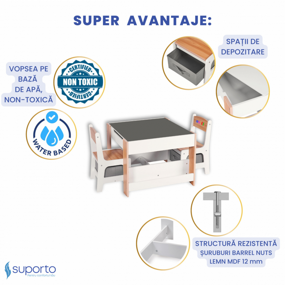 Set Masuta Suporto | Studiu si Creativitate pentru Copil - imagine 4