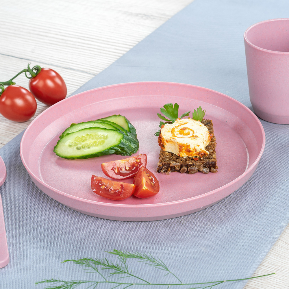 Set Farfurii Reer Growing Plate - Eco Pink - imagine 4