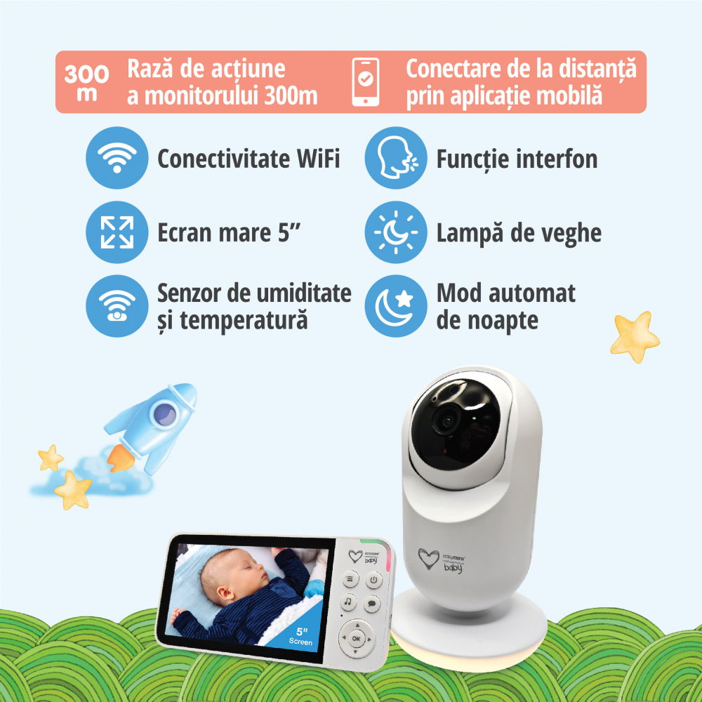Baby Monitor WiFi Easycare | Supraveghere 2in1 - imagine 4