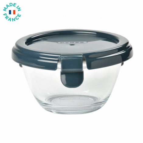 Recipient Ermetic Beaba Pyrex Dark Blue, 200 ml - imagine 2