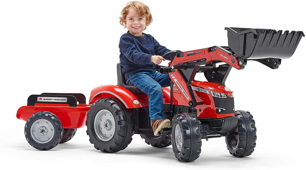 Tractor Falk Copii cu Remorca si Incarcator - imagine 2