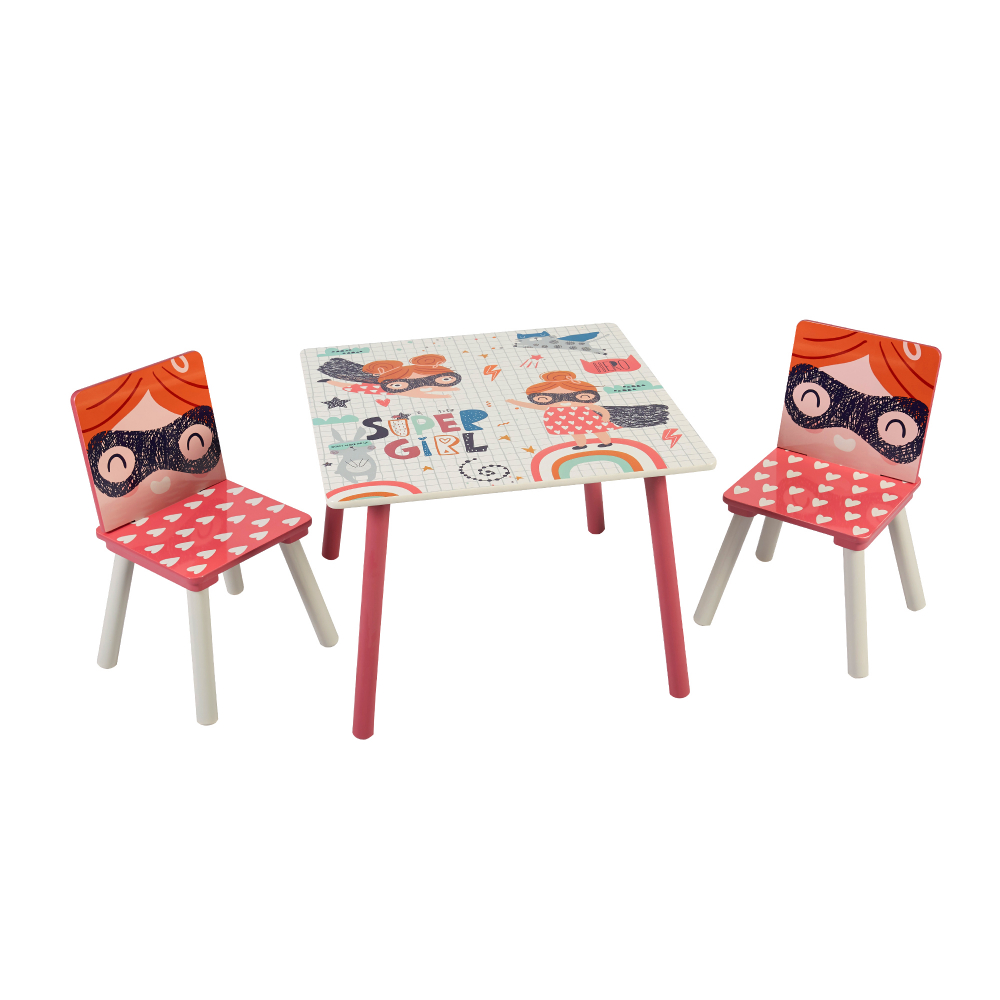 Set masă și 2 scaune Ginger Home Super Girl