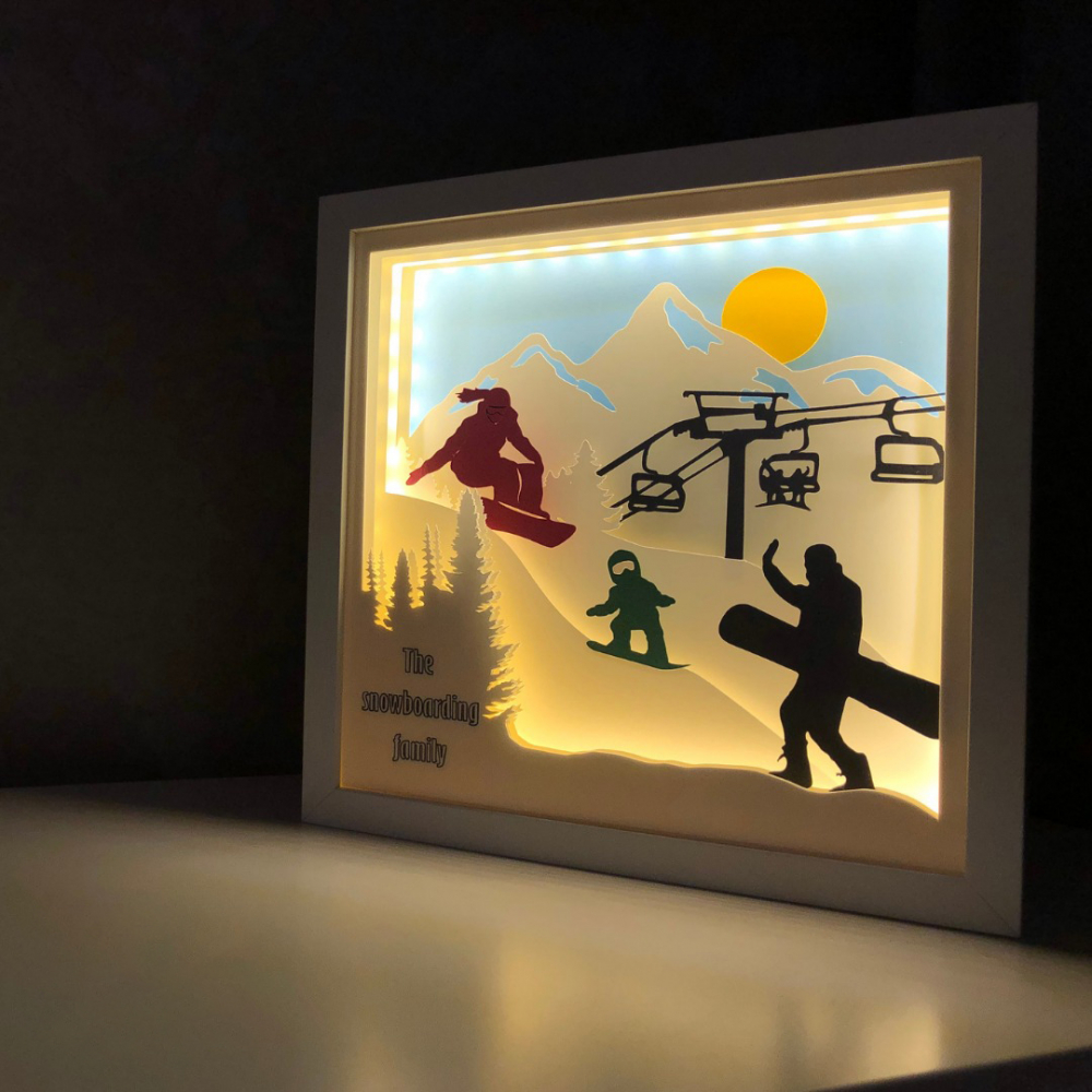 Tablou Luminos Snowboard 001 Noorhandmadeatelier