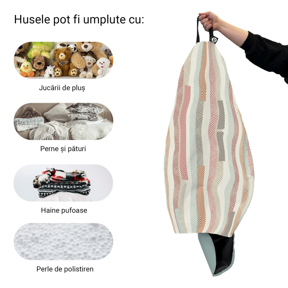 Husa Puf Para XL Multicolor | Updeco