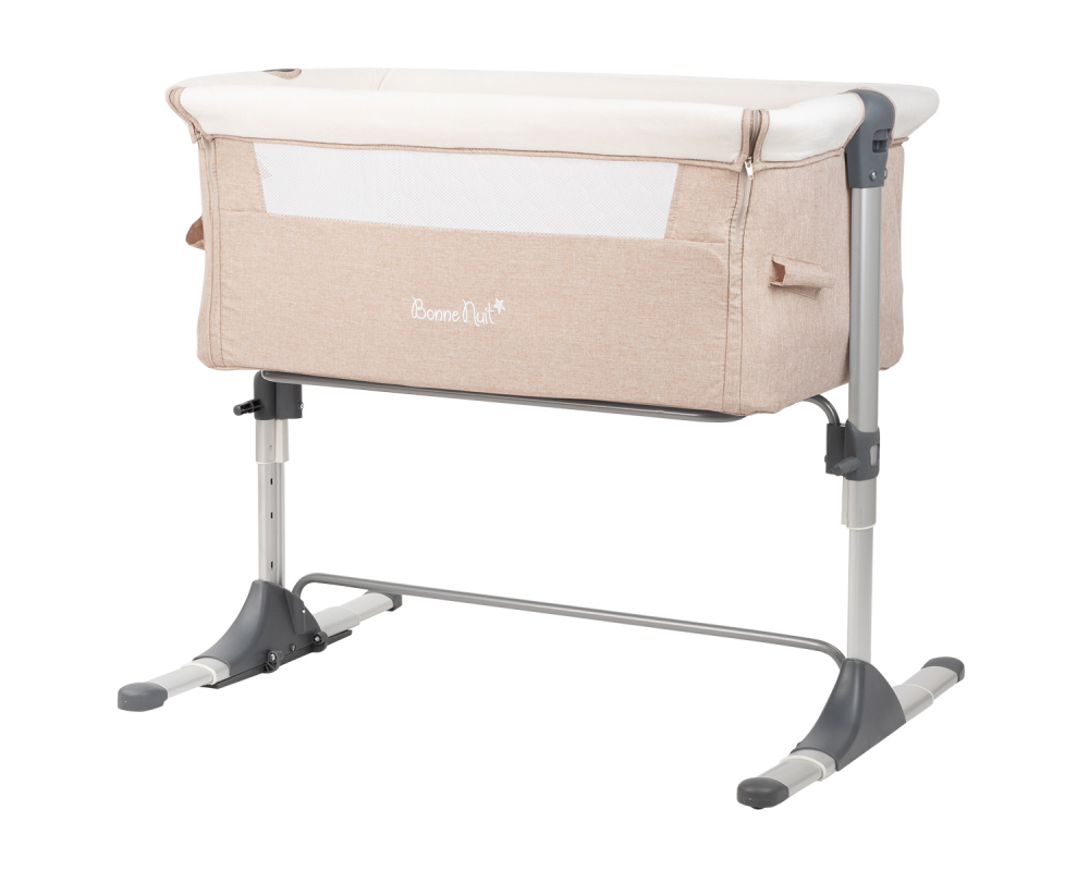 Patut Co-Sleeper KikkaBoo Bonne Nuit Beige, Reglabil - imagine 11