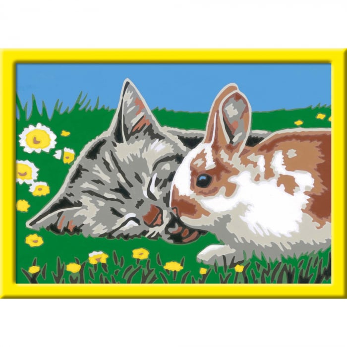 Creart Ravensburger - Pictură Pisicuță & Iepuraș