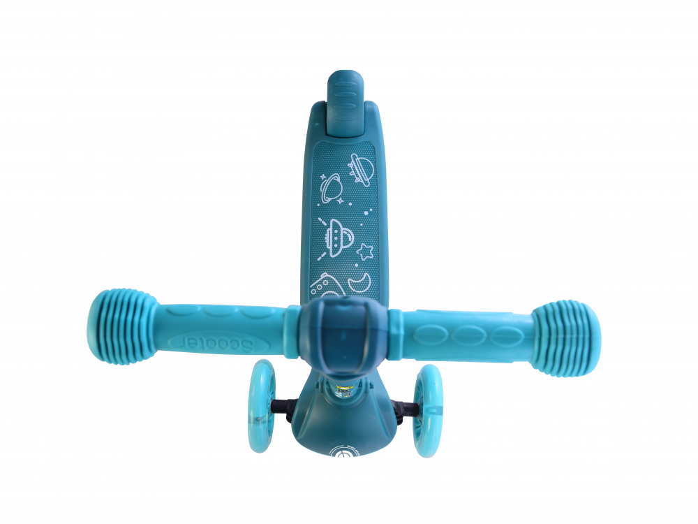 Trotineta Lorelli Green Ufo cu LED și ghidon reglabil - imagine 3