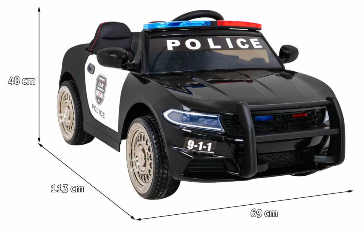 Mașinuță Electrică Poliție cu Megafon | Autokids - imagine 3