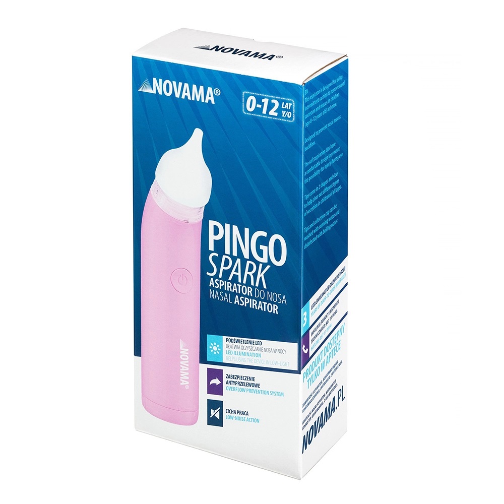 Aspirator Nazal Electric Novama Pingo Spark, Roz, 0-12 Ani - imagine 8