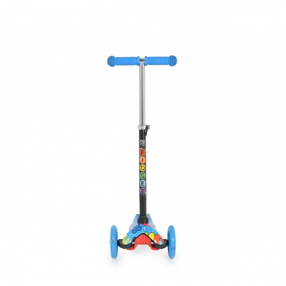 Trotineta Moni LED 4 roti, reglabila, albastra - imagine 8