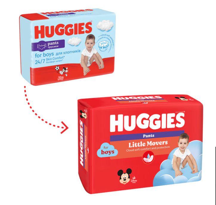 Scutece Chilotel Huggies Pants, 9-14 kg, 104 buc