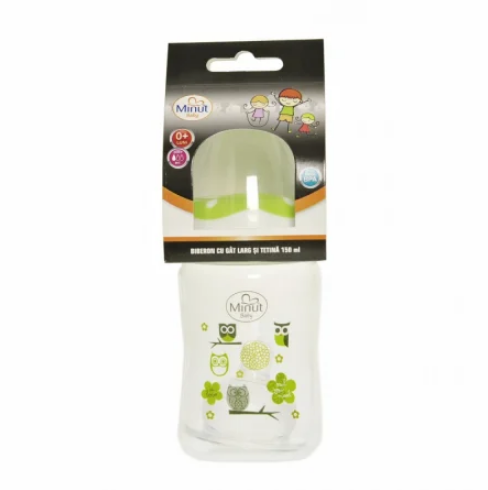 Biberon Minut Baby 150ml Gât Larg Silicon - imagine 3