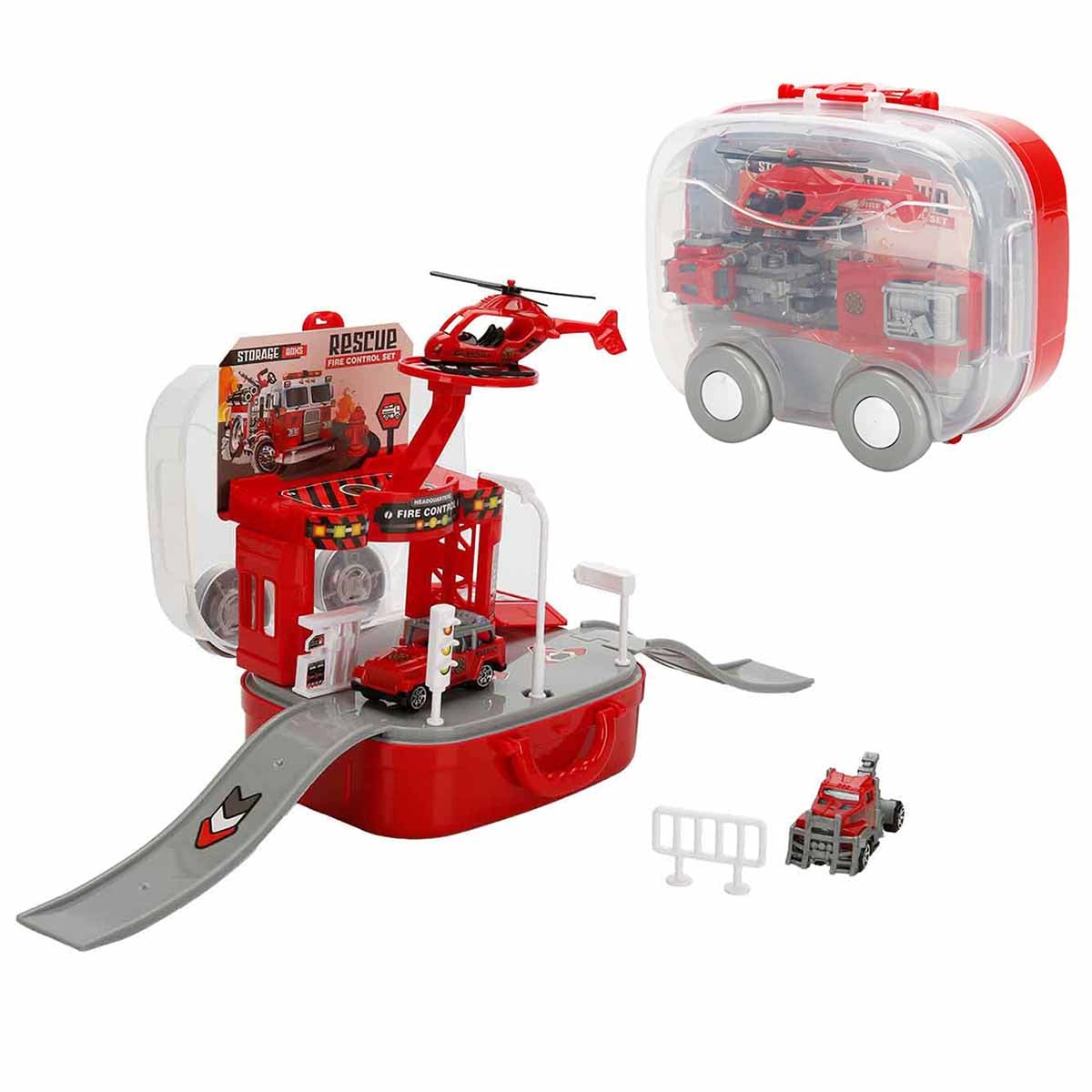 Set Maxx Wheels Pompieri Car Park Rescue