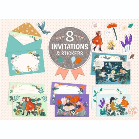 Set Invitații Prietenii Grădina Djeco - imagine 2