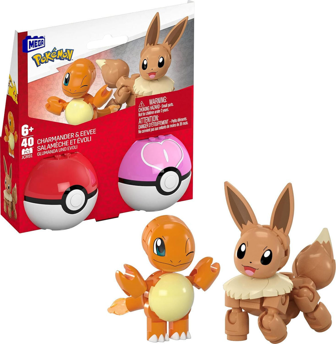 Set Constructie Pokemon Charmander si Eevee