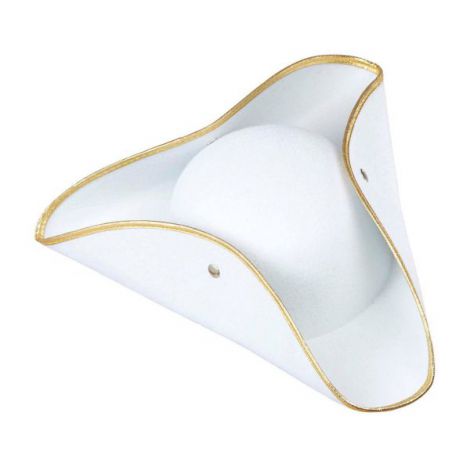 Pălărie Tricorn Albă | Accesoriu Carnaval Widmann