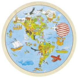 Puzzle Calatorie prin lume Goki - 57 piese