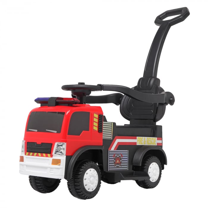 Camion FireTruck 3-in-1 6V cu Mânere Hollicy