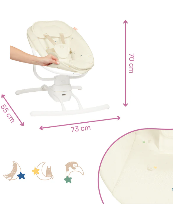 Leagan Badabulle Balansare Stanga-Dreapta Crem - imagine 3