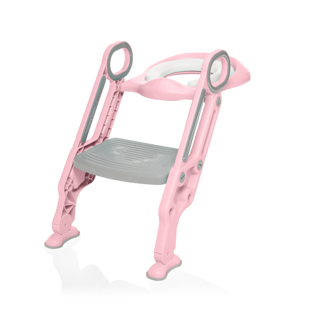 Reductor Toaleta Zopa cu Scară Blush Pink - imagine 4
