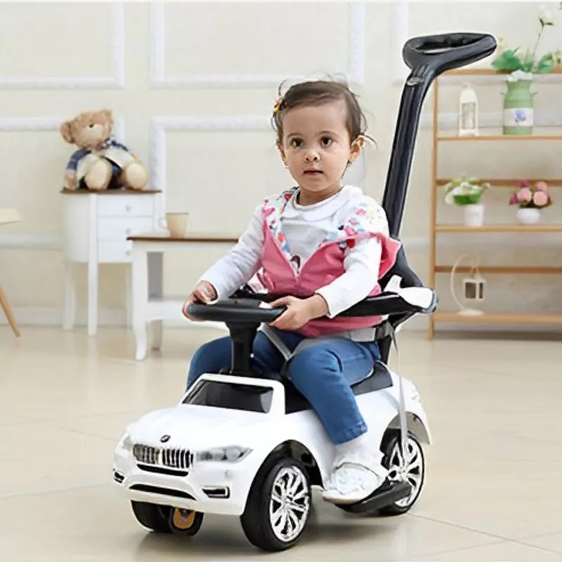 Masinuta Nicekids White cu maner parental - imagine 4