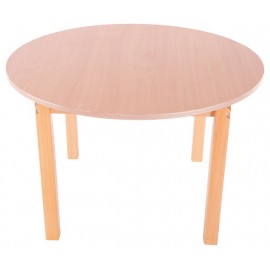 Blat Masa Rotund Fag | Cant Colorat Moje Bambino