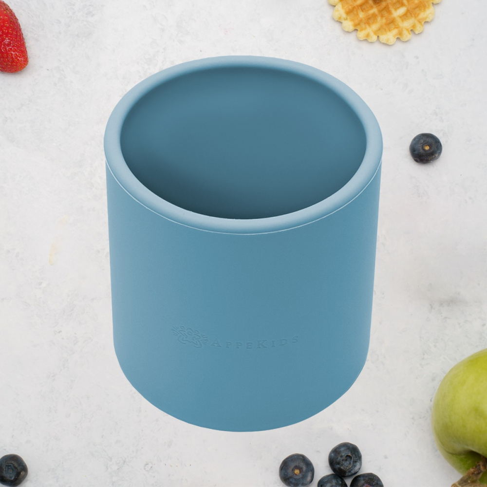 Pahar Silicon AppeKids Aqua Blue | Sigur & Rezistent