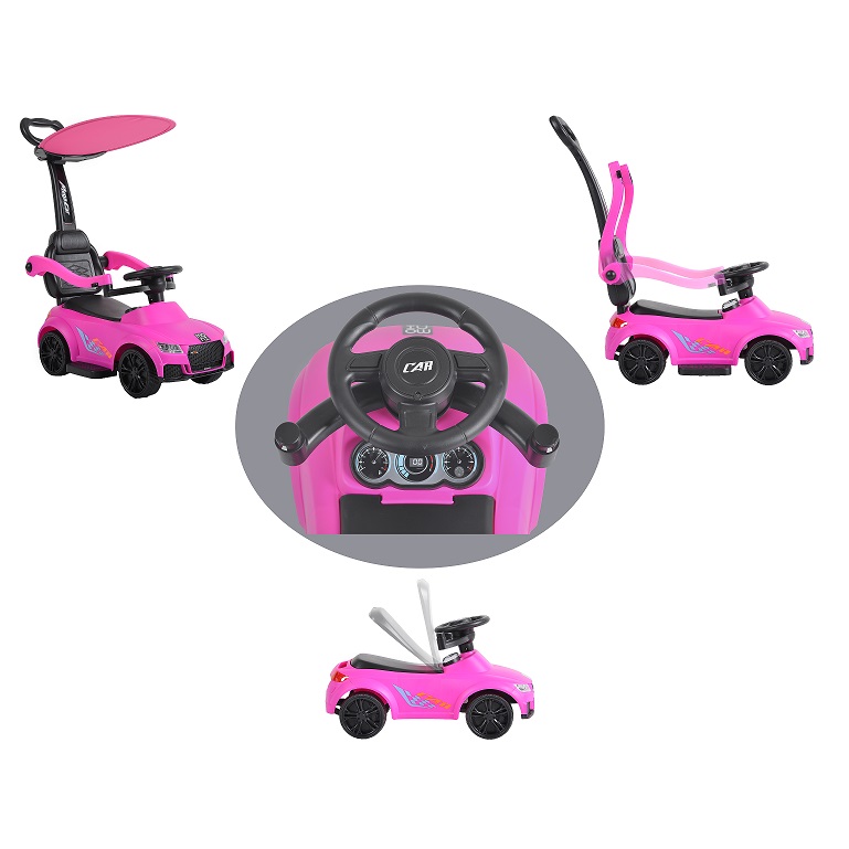 Moni Victory 2in1 Pink Mășinuță Copii cu Mâner - imagine 4
