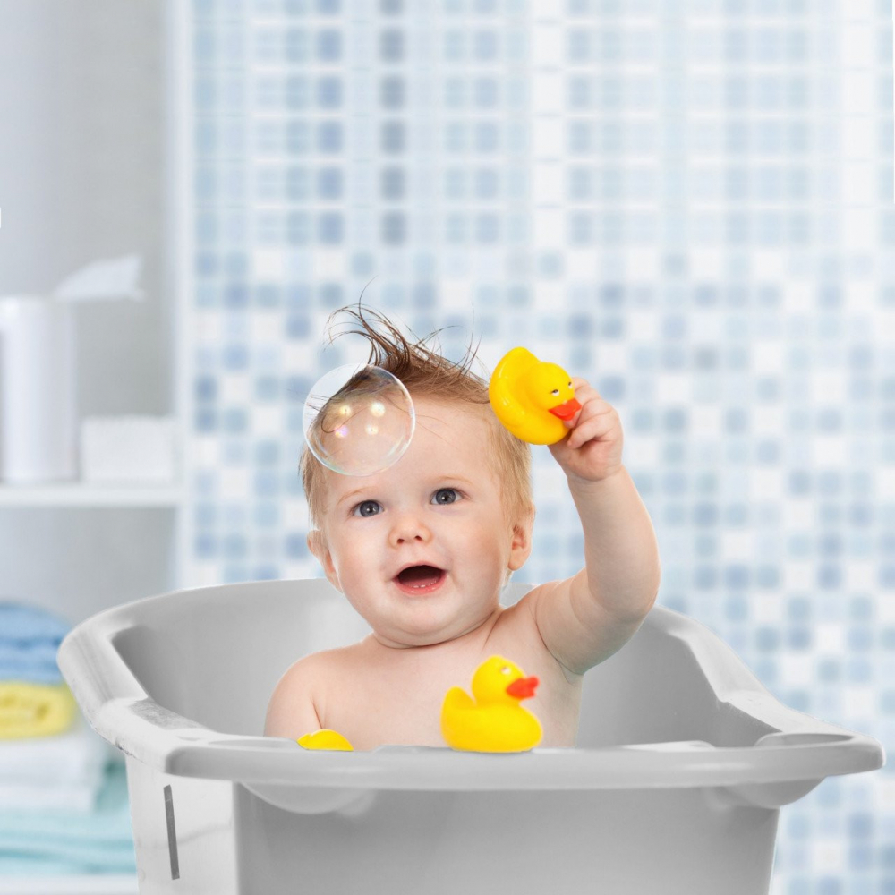 Cadită Baie Bebe BabyJem Gri, 0-36 luni - imagine 3