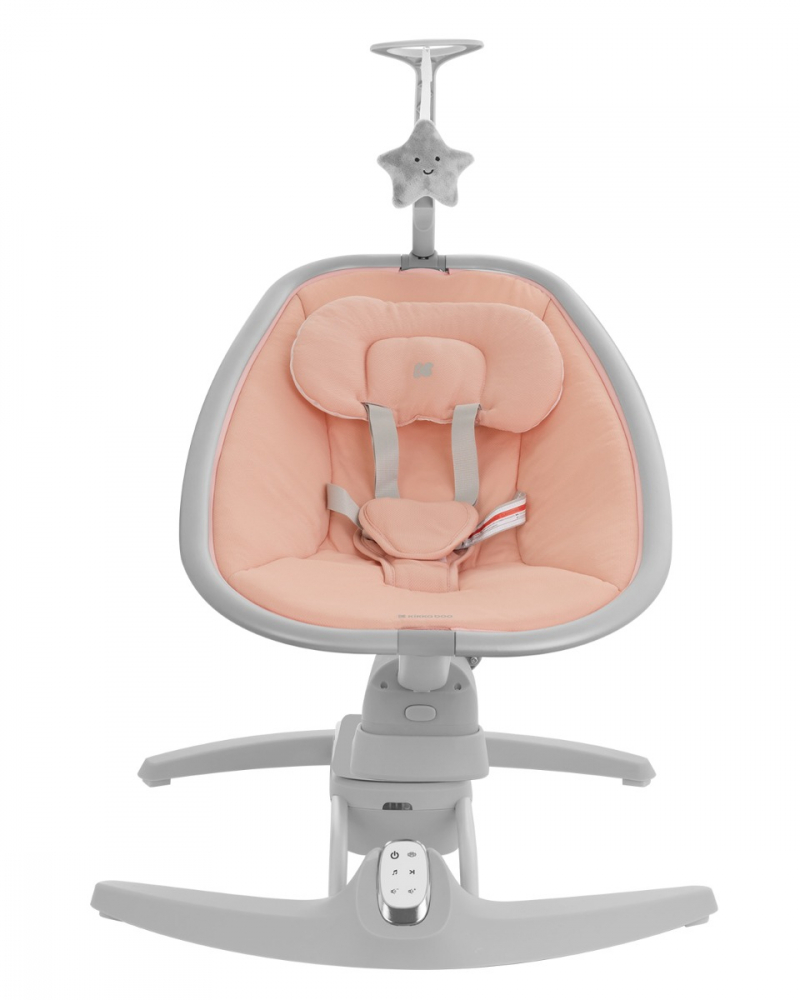 Leagan Electric KikkaBoo Spinny Pink cu Telecomanda - imagine 4