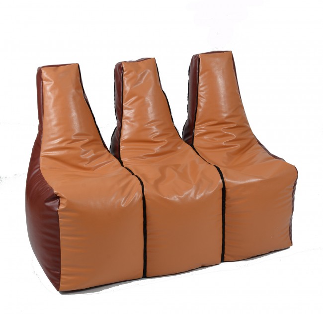 Fotoliu Canapea Pufrelax Caramel, Umplutură Perlă - imagine 4