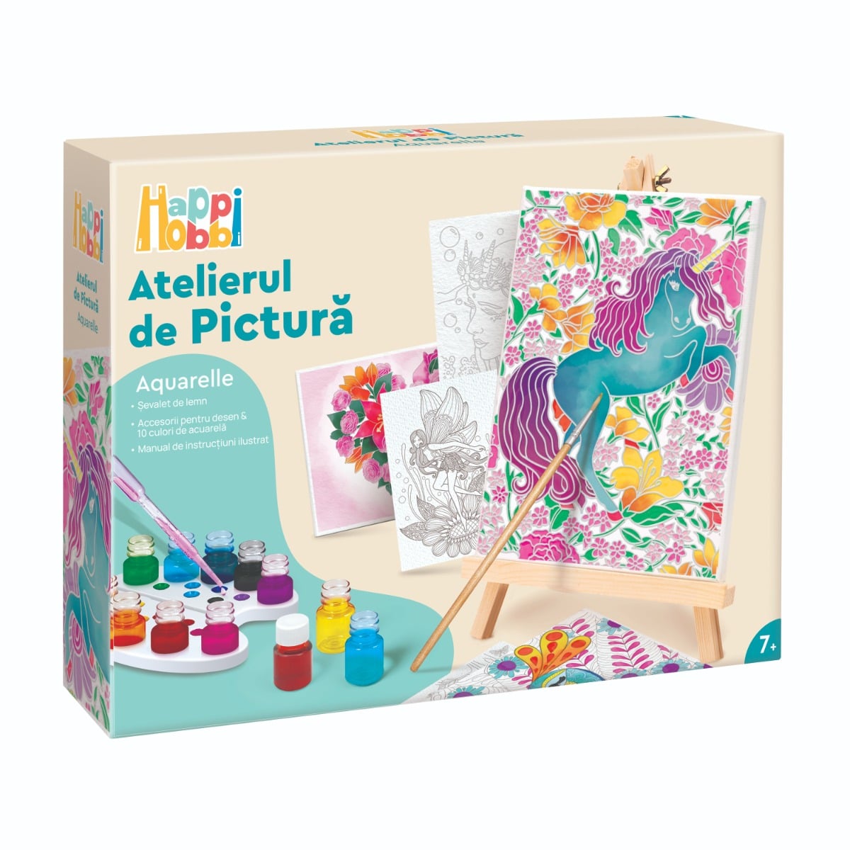 Happi Hobbi Set Pictură Aquarelle Unicorn