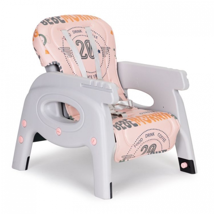 Scaun de masa 2 in 1 Ecotoys Roz, Ergonomic - imagine 5