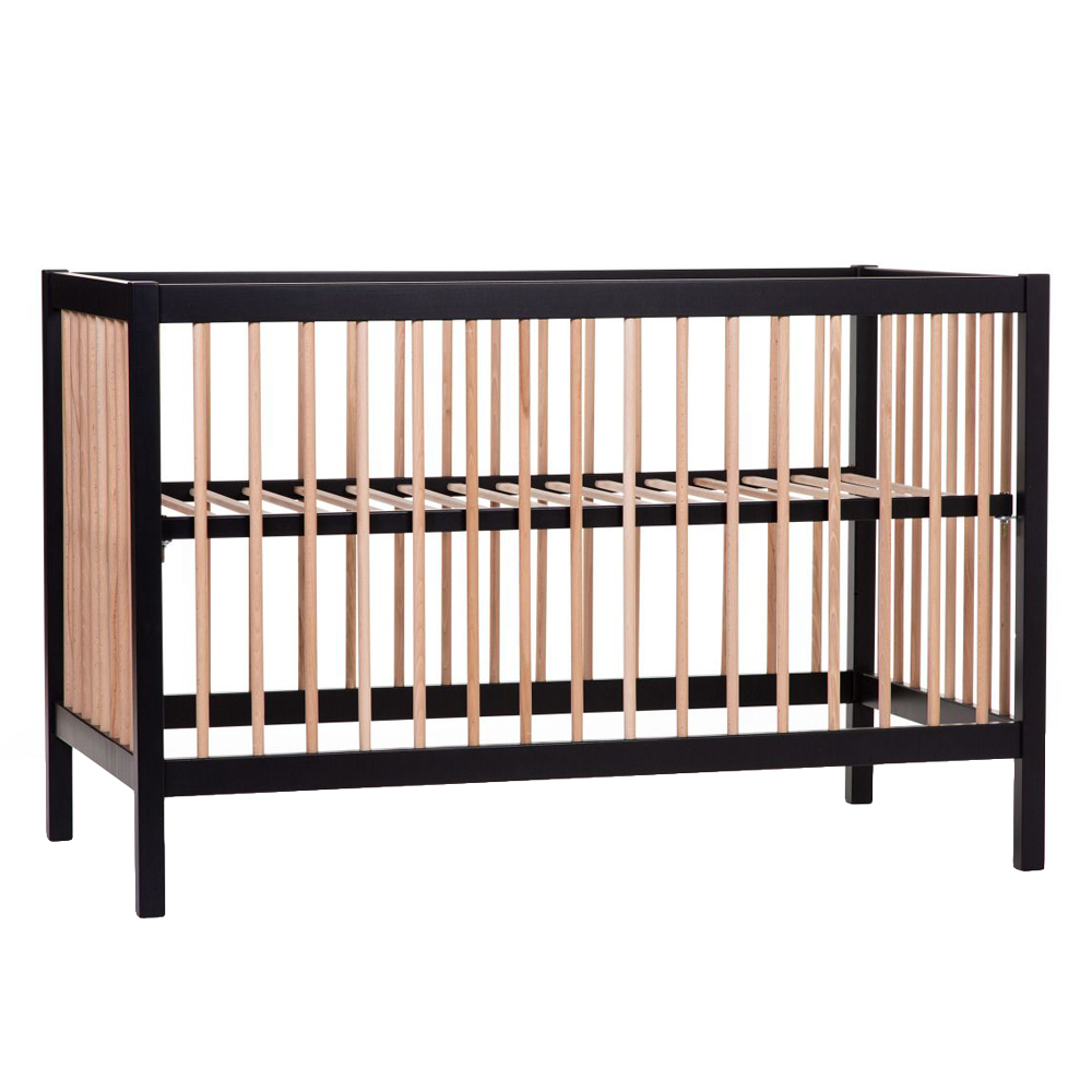 Patut Childhome Cot 97 Fag, 60x120 cm, Natural/Negru - imagine 5